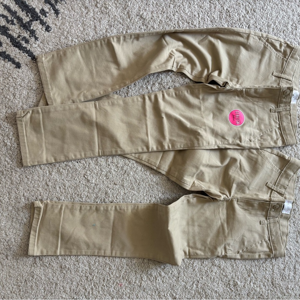 The Childrens Place Kids Uniform Stretch Chino Pants - Tan - Picture 6 of 6